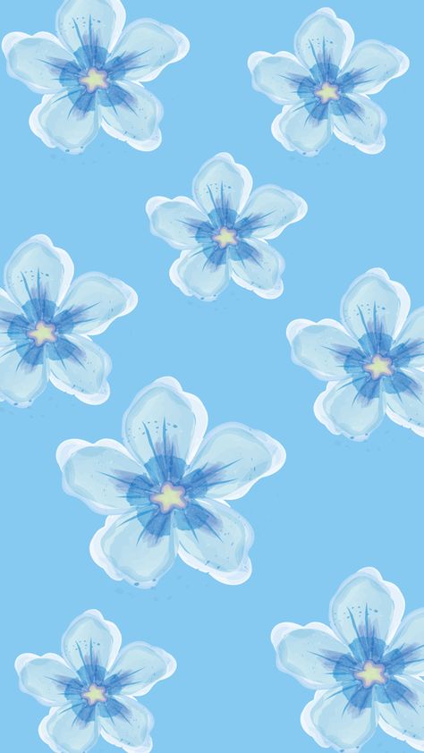 Insta Wallpaper, Plakat Design Inspiration, Summer Prints Wallpaper, Cute Home Screen Wallpaper, Blue Flower Wallpaper, Wallpaper Iphone Boho, Wall Photography, Cute Summer Wallpapers, Cute Blue Wallpaper