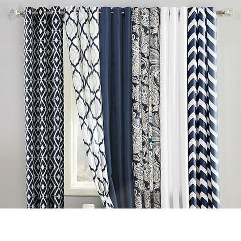 Curtains & Drapes Curtains For Blue Walls, Ankara Curtains, Classy Curtains, Lace Window Screen, Curtain Display, Curtain Decor Ideas, Formal Dining Room Decor, Window Curtains Ideas, Hamptons Style Interior