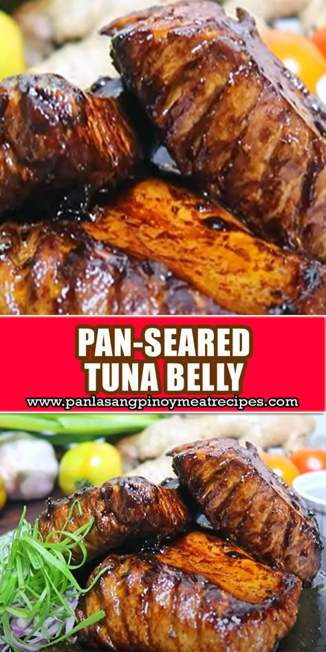 Pan-seared tuna belly is a succulent delicacy, exquisitely seared to perfection and bathed in a rich, aromatic sauce. #TunaBelly #PanSearedTuna Tuna Belly Recipe, Pan Seared Tuna, Pan Seared Tuna Steak, Tuna Belly, How To Cook Tuna, Seared Tuna Steaks, Tuna Fish Recipes, Grilled Tuna, Bluefin Tuna