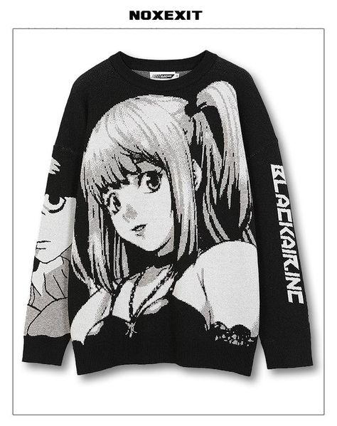 Harajuku Winter, Cartoon Streetwear, Harajuku Fashion Kawaii, Harajuku Grunge, Kawaii Sweater, Goth Streetwear, Estilo Harajuku, Streetwear Sweater, Fashion Japanese