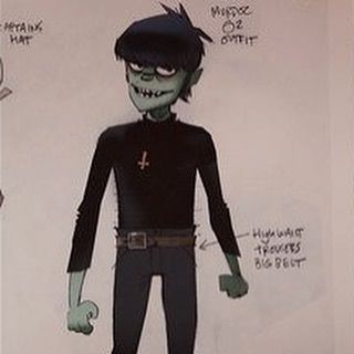 Murdocs O2 Outfit. - - - #gorillaz #phase3 #newpost #jamiehewlett #damonalbarn #damonalbarnmusic #jamiehewlettart #gorillazphase3… Gorillaz Art Style, 2d And Murdoc, Murdoc Gorillaz, Jamie Hewlett Art, Murdoc Niccals, Oh Great, Plastic Beach, Monkeys Band, Jamie Hewlett