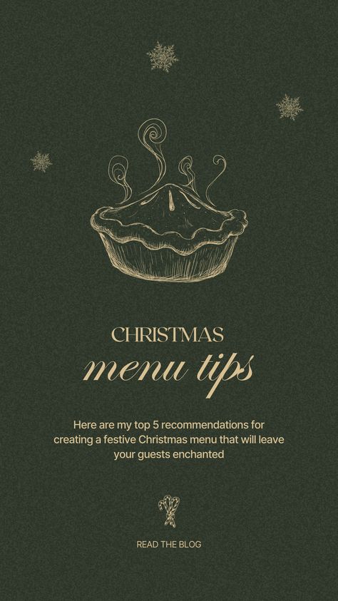 Follow me on Canva: https://www.canva.com/p/ok-templates/ Christmas Dinner Instagram Story, Christmas Magazine Layout, Winter Menu Design, New Year Menu Design, Christmas Email Design, Xmas Graphic Design, New Year Graphic Design, Christmas Menu Design, Christmas Presentation