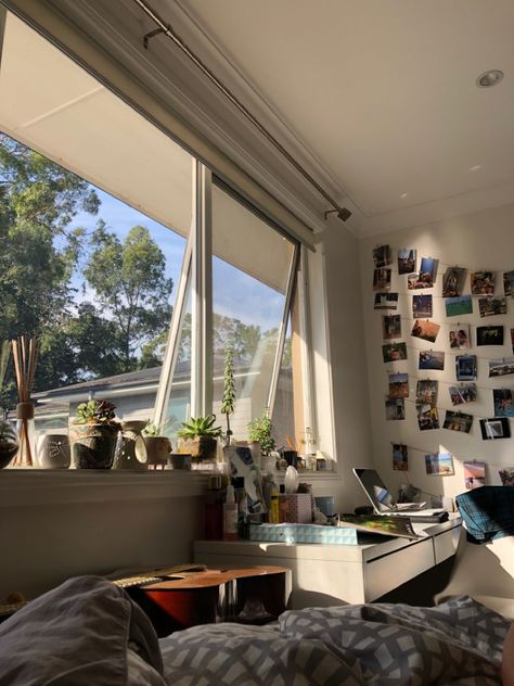 #room #roomdecor #goldenhour #window #succulent #windowsill #aesthetic #photo #photowall #desk Desk Under Window Aesthetic, Bedroom Windows Aesthetic, Room With Window Aesthetic, Windowsill Ideas Bedroom, Windowseal Decor Ideas Bedroom, Desk At Window Bedroom, Windowsill Decor Aesthetic, Bedroom Window Aesthetic, Aesthetic Room Window