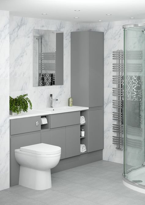 Bathroom Design Ideas 2023, Washroom Tiles Design, Bathroom Furniture Uk, Washroom Tiles, Modular Bathroom, Oak Bathroom Furniture, Design Home Ideas, Grey Bathrooms Designs, Designer Bathrooms