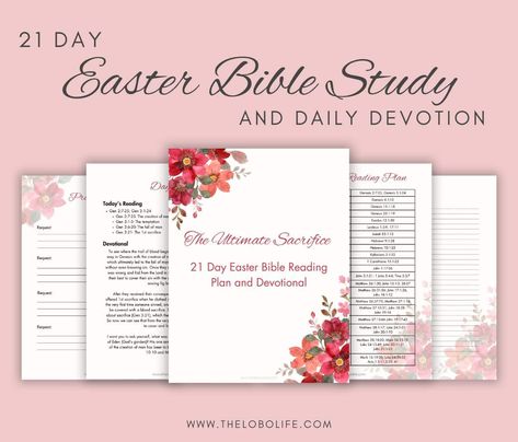 Easter Bible Study and Devotional printable PDF mockup Easter Bible Study, Easter Devotions, Scripture Coloring, Bible Resources, Easter Story, Bible Reading Plan, Daily Reflection, Reading Plan, God First