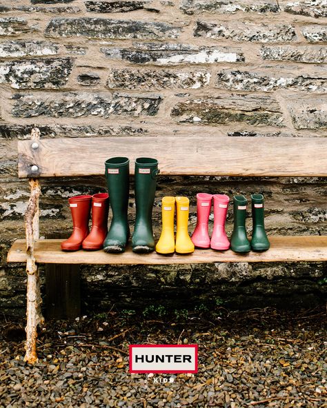 Kids Hunter Boots, Barbour Kids, Hunter Kids, Hunter Wellies, Fashion Design Collection, Designer Kids, British Heritage, Latest Fashion Design, Rubber Boots