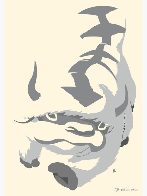 "Sky Bison" Sticker by QtheCanvas | Redbubble Sky Bison, Stencil Artwork, Appa Avatar, Uncle Iroh, Avatar Poster, Printable Wall Poster, Avatar Zuko, Avatar The Last Airbender Funny, Phone Background Patterns