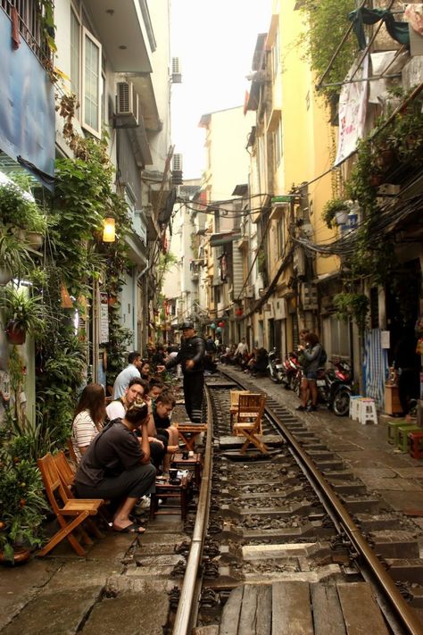 Cafe Street Photography, Hanoi Train Street, Hanoi Aesthetic, Vietnam Landscape, Vietnam Guide, Vietnam Trip, Vietnam Tour, Vietnam Itinerary, Asia Trip