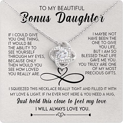 Prayer For Daughter, To My Bonus Daughter, Wedding Reveal, Love Poem For Her, Bonus Daughter, Valentines For Daughter, Granddaughter Necklace, Adoption Gifts, Daughter Jewelry