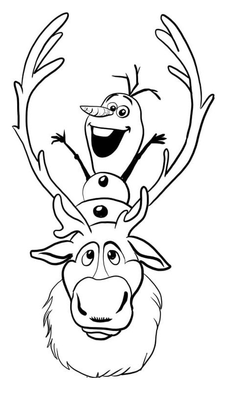 Olaf Drawing, Olaf And Sven, Sven Frozen, Frozen Drawings, Christmas Coloring Page, Frozen Coloring Pages, Adoption Quotes, Santa Claus Images, Disney Princess Colors