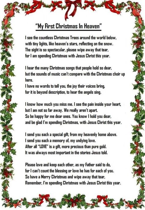 My First Christmas In Heaven Poem is one of the most famous Christmas poems people use during the Xmas holidays. Print and download files. First Christmas In Heaven Poem, My First Christmas In Heaven, Printable Christmas Quiz, First Christmas In Heaven, Christian Reminders, Christmas In Heaven Poem, Memory Quotes, Heaven Poems, Christmas Poem