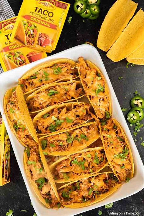 #ad Head on over to the blog to see how I make this easy Baked Chicken Tacos recipe! I stocked up on all my @OldElPaso Taco Tuesday needs @Samsclub! #TacoTuesday Oven Baked Tacos, Healthy Taco Recipes, Easy Oven Baked Chicken, Baked Chicken Tacos, Easy Taco Recipes, Taco Seasoning Packet, Chicken Taco Recipes, Easy Baked Chicken, Oven Baked Chicken