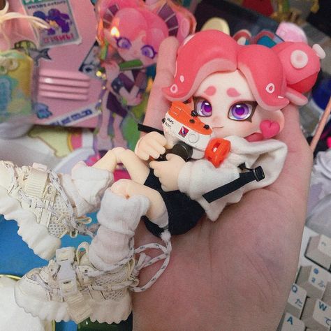 Splatoon Figures, Splatoon 2 Art, Anime Figurines, Anime Dolls, Doll Repaint, 영감을 주는 캐릭터, Ooak Dolls, Custom Dolls, Ball Jointed Dolls