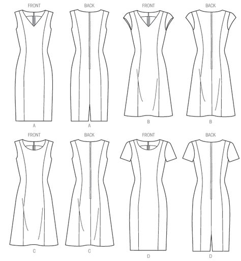 Pattern Reviews> McCall's> 6920 (Misses'/Miss Petite/Women's/Women's Petite Dresses) Sheath Dress Pattern, Sew Halloween Costume, Mccalls Dress, Princess Line Dress, 1920 Dress, Princess Seam Dress, Sleeve Variations, Dresses Sewing, Dress For Petite Women