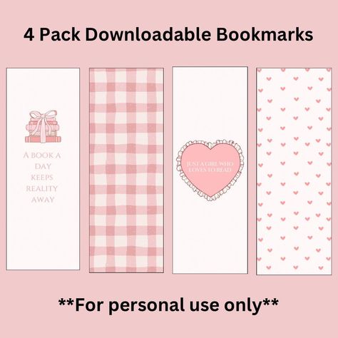 Pink Bookmark Ideas, Aesthetic Printable Bookmarks, Book Mark Printable Aesthetic, Bookmark Ideas Aesthetic Printable, Aesthetic Bookmarks Design, Bookmark Design Printables, Book Mark Designs, Printable Bookmarks Aesthetic, Pink Book Aesthetic