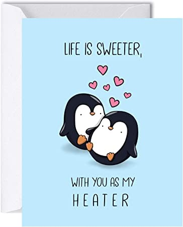 Anniversary Cards For Boyfriend, Anniversary Cards For Him, Penguin Birthday, Birthday Card For Her, Husband Birthday Card, Birthday Cards For Boyfriend, Cards For Boyfriend, Valentines Day Card, Card Drawing