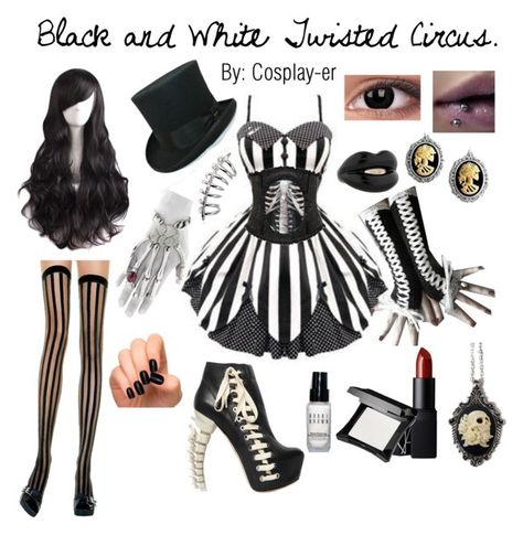 "Black and White Twisted Circus" by cosplay-er ❤ liked on Polyvore featuring Hell Bunny, Delettrez, NARS Cosmetics, Solange Azagury-Partridge, Bobbi Brown Cosmetics, Dsquared2, Couture by Lolita, Stephen Webster, Leg Avenue and women's clothing Twisted Circus, Circus Outfits, Stephen Webster, Leg Avenue, Partridge, Cosplay Ideas, Fall Festival, Bobbi Brown Cosmetics, Nars Cosmetics