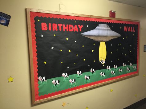 Birthday Board for my space themed hallway! #residentassistant #RA #spacetheme #bulletinboard #reslife #halldecs Space Theme Birthday Board, Ra Birthday Wall, Ra Space Theme, Ra Birthday Board, Space Bulletin Boards, Ra Themes, Ra Bulletins, Ra Boards, Ra Bulletin Boards