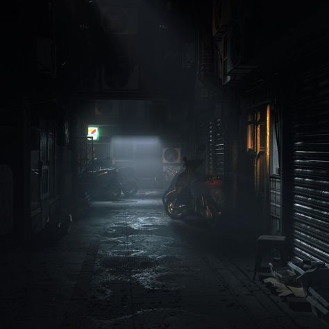 Anime Alleyway, Rowdy Ruff Boys, Dark Alleyway, Dark Alley, Street Background, Dark Street, City Background, Dark City, World Of Darkness