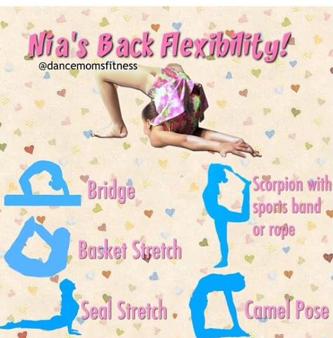 back flexibility stretches Stretches For Back Flexibility Dancers, Dancer Flexibility Stretches, Flexible Ballerina, Back Flexibility Stretches, Cheer Stretches, Flexibility Stretches, Flexibility Tips, Cheerleading Workouts, Cer Nocturn