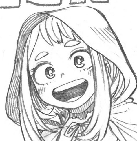 Horikoshi Sketches Uraraka, Manga Coloring Book, Ochaco Uraraka, Ochako Uraraka, Sketches Simple, Manga Cute, My Hero Academia Episodes, Boku No Hero, My Hero Academia Manga