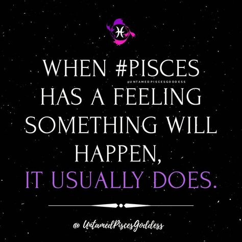 UntamedPiscesGoddess on Instagram: “Pisces Intuition is on point. People should really listen to us more often. ✌💜♓👑 • #piscesgoddess #teampisces #pisces #piscesnation…” Pisces Intuition, Pisces Lover, No Ordinary Girl, Pisces Personality, All About Pisces, Pisces Traits, Pisces Girl, Pisces And Aquarius, Best Zodiac Sign