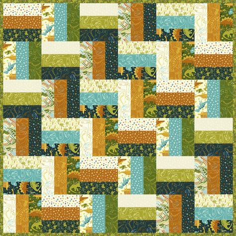 Easy Quilt Blocks, Fence Quilt Pattern, Rail Fence Quilt, Jelly Roll Patterns, Jelly Roll Quilt Patterns, Wet Felting Projects, Rail Fence, Easy Quilt, Wedding Quilt