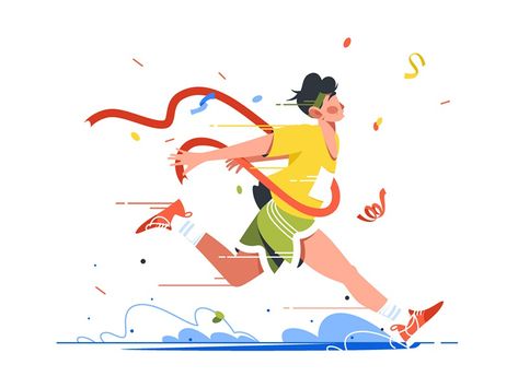 Illustration by Mariya Popova for @kit8   Buy at Kit8.net Net Illustration, Architecture Vector, Running Illustration, Sport Illustration, People Illustration, Line Illustration, Online Coaching, Flat Illustration, Design Thinking