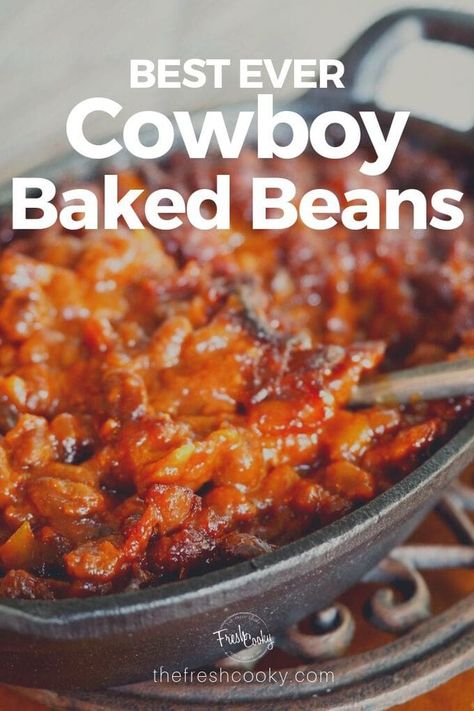 Baked Bean Casserole, Cowboy Baked Beans, Baked Beans Recipe, Savory Recipe, Pyrex Casserole Dish, Baked Bean Recipes, Ancient Recipes, Beans Recipe, Cast Iron Cooking