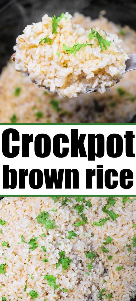 Slow Cooker Brown Rice Recipes, Crock Pot Brown Rice, Brown Rice Crockpot Recipes, Brown Rice In Crockpot, Brown Rice Crockpot, Slow Cooker Brown Rice, Crockpot Brown Rice, Brown Rice Slow Cooker, Brown Rice And Quinoa Recipe