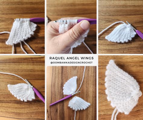 Angel Wing Crochet Pattern, Angel Wing Crochet Pattern Free, Crocheted Angel Wings, Angel Wing Embroidery, Memorial Crochet Ideas, Crochet Bird Wings, Angel Wings Crochet Pattern Free, Crocheted Angels Free Pattern, Crochet Wings Free Pattern