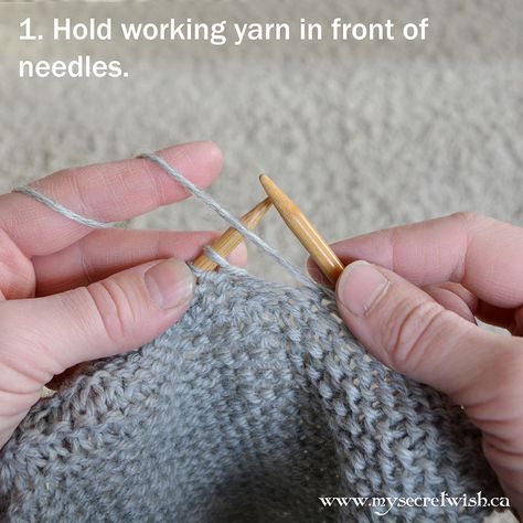 How To Purl, Continental Stitch, Knitting 101, Knitting Help, Purl Stitch, Fashion Tutorial, American English, How To Purl Knit, How To Knit