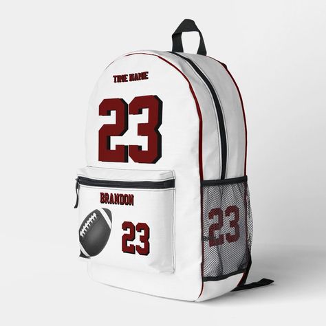 Football ball backpack high school Wbr Football Backpack, Football Ball, Senior Night, High School Football, School Football, American Football, Drawstring Bag, High School, Created By