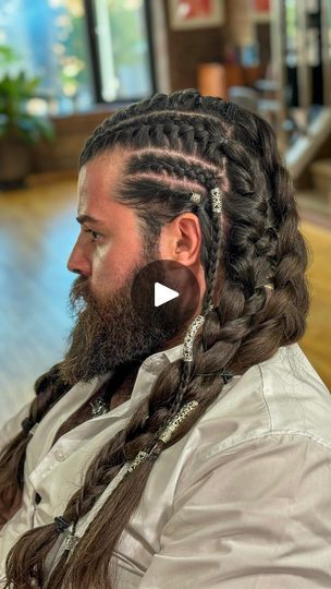 2M views · 379K reactions | Viking braids…. #reels

#hairturorial #beforeandafter #viking #geoviking #beard #menstyle #mensfashion #braids #hairstyle #hairstyle | GÉØRGÎÅÑ VÎKÎÑG | Nodari Gotchoshvili | Miracle Of Sound · Valhalla Calling Viking Plaits Men, Valhalla Hairstyles, Viking Hair Men, Kahleesi Hair, Viking Braids, Hairstyle Hairstyle, The Celts, Viking Hair, Wedding 2025