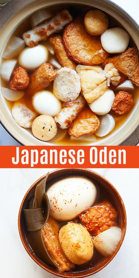 Japanese Dashi Recipe, Oden Japanese Food, Dashi Soup Recipes, Japanese Stew Recipes, Oden Recipe Japanese, Japanese Oden Recipes, Japanese Seafood Recipes, Oden Recipe, Oden Soup