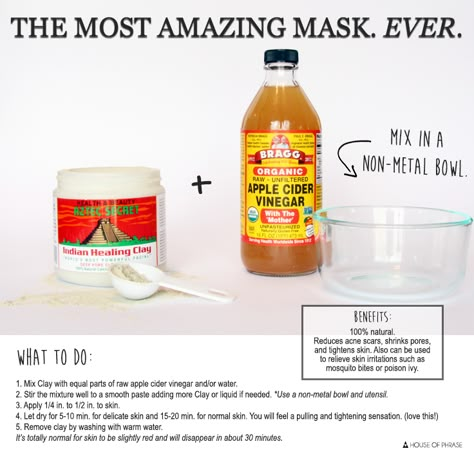 AZTEC HEALING CLAY: I use this mask once a week and it works better than pricey products I've used in the past. Aztec Healing Clay, Aztec Clay, Indian Healing Clay, Healing Clay, Makeup Tricks, Clay Mask, Skin Tips, Cider Vinegar, Apple Cider Vinegar