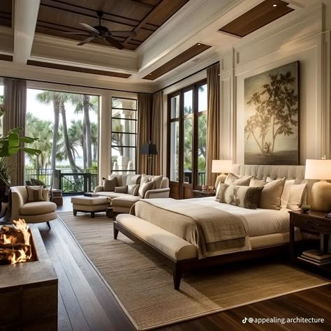 Master Bedrooms Italian, Meditaranian Interiors Bedroom, Mediterranean Bedroom Ideas Master Suite, Mediterranean Villa Bedroom, Open Airy Bedroom, Resort Like Home, Luxury Bedroom Hotel Master Suite, Mederteranian Bedroom, Rustic Mediterranean Bedroom