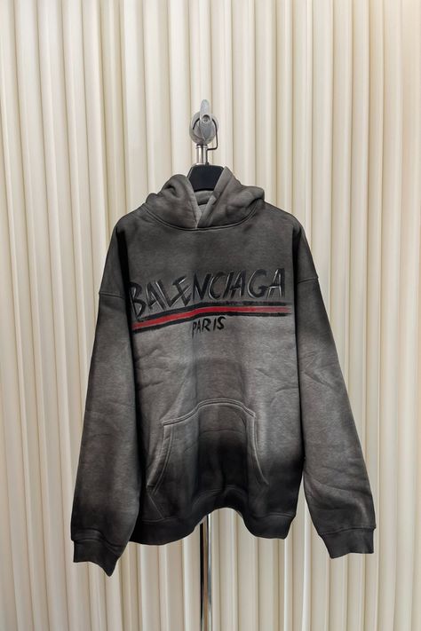 #okify #bagsall #clothes #comfortable #sweatshirt Hooded Sweatshirt, Balenciaga, Hooded Sweatshirts, Graffiti, Men Casual, Hand Painted, Sweatshirts, Clothes