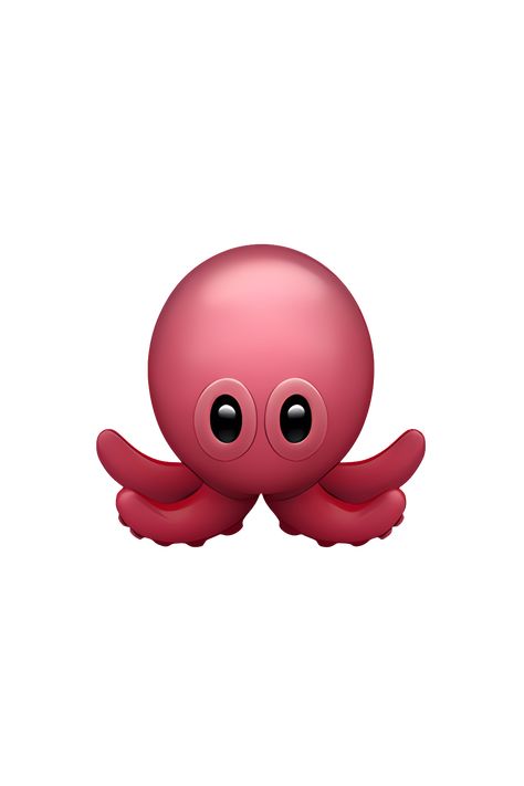 The emoji 🐙 depicts an octopus with a round head and eight long tentacles. The head has two large eyes and a small mouth. The tentacles are curved and have suction cups on the underside. The overall color of the emoji is a light pinkish-orange. Octopus Cute, Octopus Mouth, Emoji Iphone, Chibi Octopus, Octopus Animation, Octopus Icon, Emoji Painting, Octopus Emoji, Iphone Png