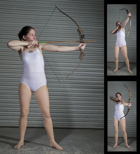 Archer Pose, Archery Poses, Female Archer, Archery Training, Action Pose Reference, People Poses, Body Reference Poses, Bow And Arrow, Human Poses Reference