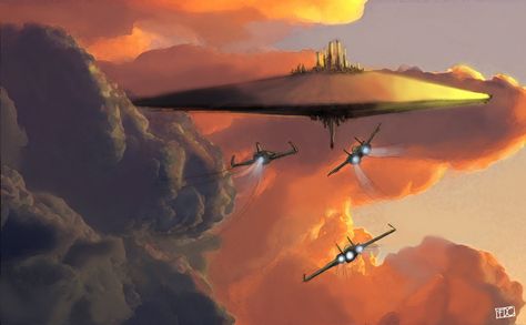 Cloud City UPDATED by CarabARTS on DeviantArt Cloud City Star Wars, George Lucas Star Wars, Planet Venus, Space Stuff, Cloud City, Star Wars Trilogy, Star Wars Concept Art, Far Future, Break Time