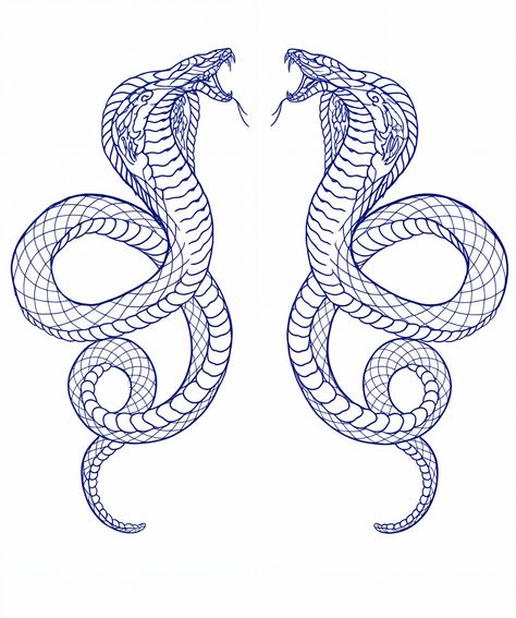 2 Cobra Tattoo, Two Cobras Tattoo, Two Snake Back Tattoo, Snakes On Back Tattoo, Double Snake Back Tattoo, Cobra Snake Tattoo Design, Two Snake Tattoo, Snakes Back Tattoo, Cobra Tattoo Back