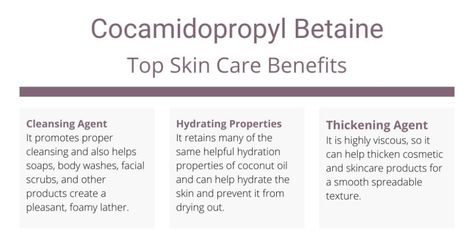 Wondering what Cocamidopropyl Betaine is used for in skin care and if it's safe? We explore its top skin benefits and the potential dangers from this ingredient. Skincare Lab, Skin Care Benefits, Cocamidopropyl Betaine, Safe Skincare, Water Molecule, Top Skin Care Products, Personal Care Products, Facial Scrubs, Skin Benefits