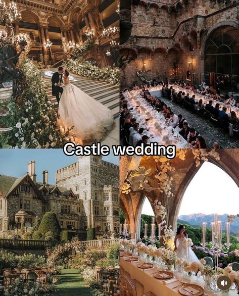 Dream Wedding Aesthetic, Castle Aesthetic, Wedding Venue Decorations, Bride Inspiration, Wedding Aesthetic, Castle Wedding, Maybe One Day, Love Flowers, Old Money