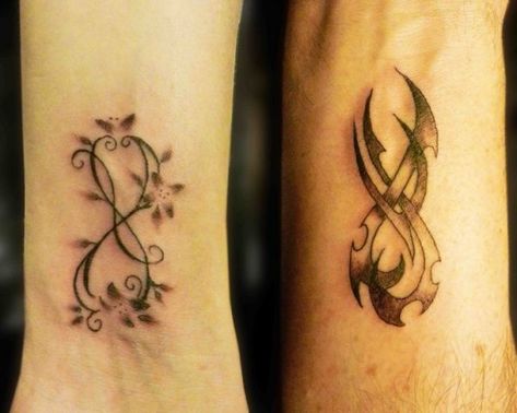 24. Matching Infinity Tattoos Symbol Tattoo Ideas, Infinity Couple Tattoos, Him And Her Tattoos, Couple Tattoos Unique Meaningful, Love Symbol Tattoos, Small Wave Tattoo, Best Couple Tattoos, Small Dragon, Infinity Tattoo Designs