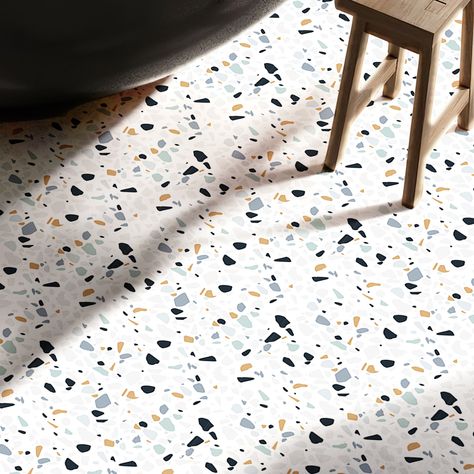 Terrazzo Tiles Hallway, Speckled Flooring, Terrazzo Vinyl, Tiles Australia, Tile Terrazzo, Roll Vinyl Flooring, Scandi Farmhouse, Vinyl Wall Tiles, Flexible Wood