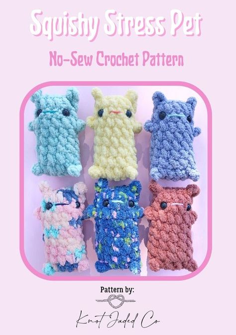 Squishy Stress Pet No-Sew Crochet Pattern Crochet toys patterns free amigurumi #crochettoyspatternsfreeamigurumi #crochet #crochettoy #crochetpattern #crochetpatterns 1.502 Toys Quotes, Confection Au Crochet, Crochet Animals Free Patterns, Crochet Business, Crochet Design Pattern, Beginner Crochet Projects, Crochet Simple, Crochet Amigurumi Free, Fun Crochet Projects