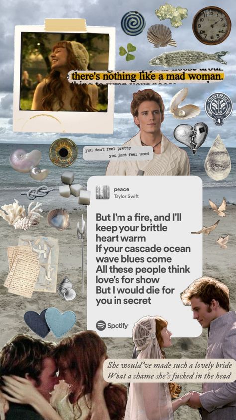 they deserved so much better 💔💔 #hungergames #finnickodair #finnickandannie #anniecresta #finnick #finnickhungergames #anniehungergames Finnick Odair Aesthetic, Finnick And Annie, Finnick Odair, Mad Women, Sam Claflin, Taylor Swift Lyrics, Ocean Waves, Hunger Games, Taylor Swift