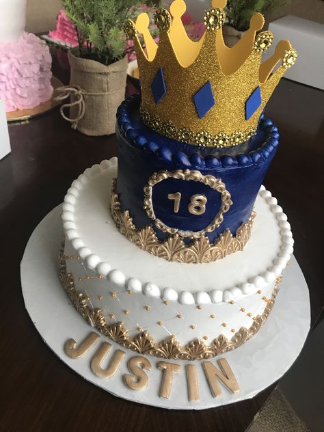 Prince Cake Ideas, Royal Prince Birthday Party, Cake Designs For Boy, Boys First Birthday Cake, Prince Cake, Baby First Birthday Themes, Princess Castle Cake, Prince Birthday Party, Cinderella Cake