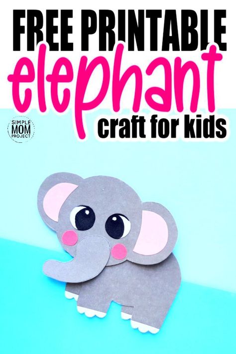 Looking for a fun craft to each about the letter E? Click and find the free printable elephant template to make this adorable easy diy elephant paper craft. He is the perfect zoo or safari craft for preschoolers, toddlers and kindergarten kids! #elephant #elephantcrafts #safaricrafts #zoocrafts #SimpleMomProject Birds Craft, Simple Mom Project, Elephant Craft, Safari Crafts, Paper Elephant, Elephant Template, Jungle Crafts, Zoo Crafts, Zoo Animal Crafts